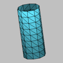 A "nicely" triangulated cylinder.